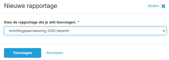 kredietrapportage toevoegen